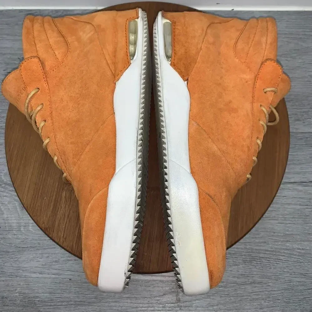 John Geiger 001 Orange Suede Sneakers Men’s Size 11 Shoes designer Made in USA - Picture 10 of 14